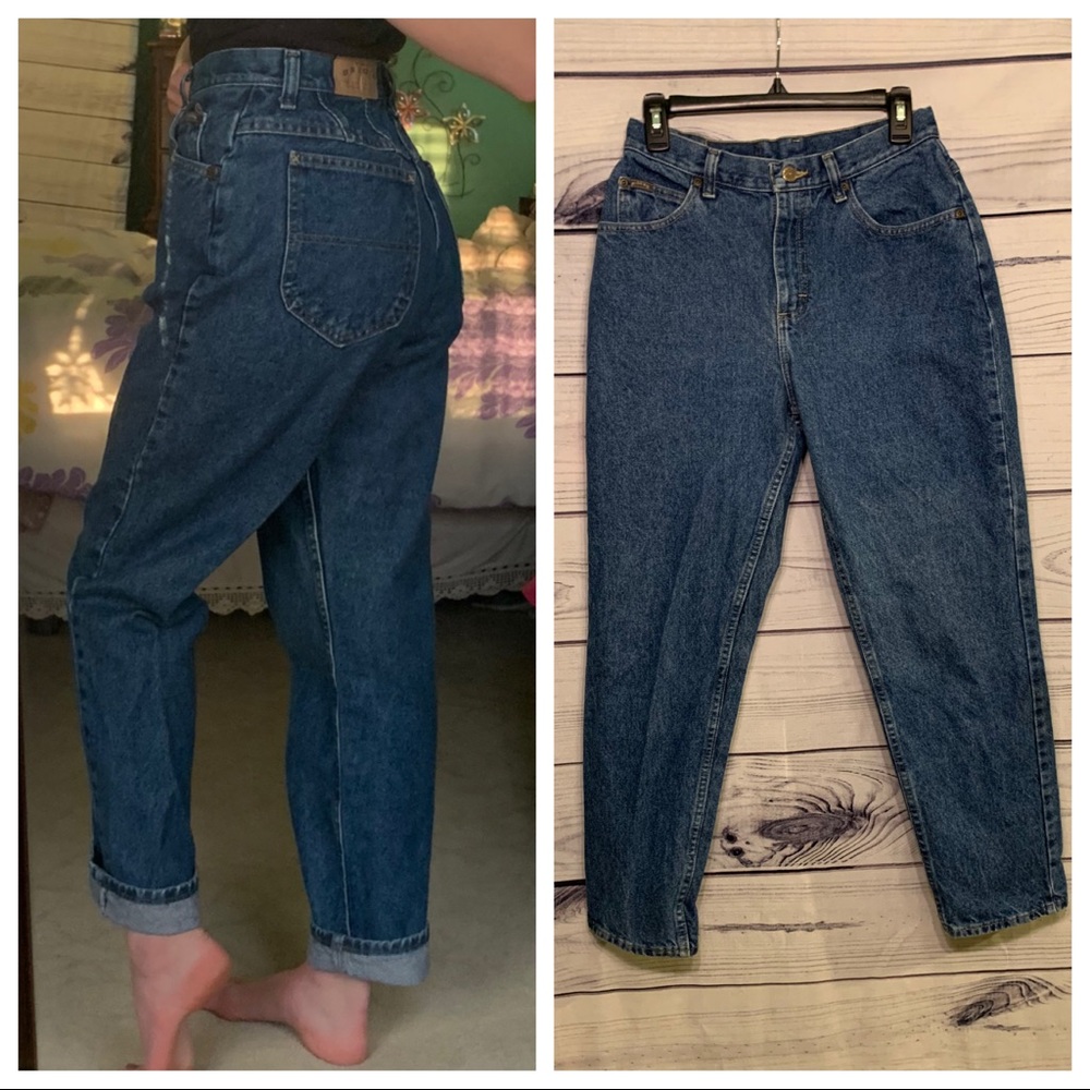 Vintage 90s Riders High Rise Mom Jeans Dark Wash